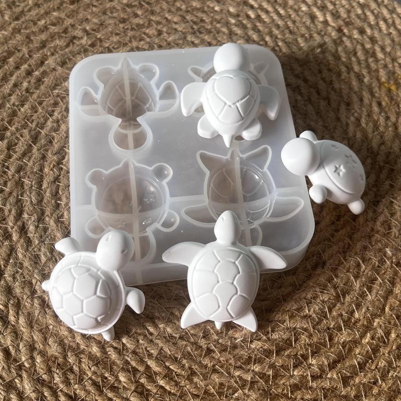 Soap Making Material - قوالب سيليكون على شكل أربعة سلاحف