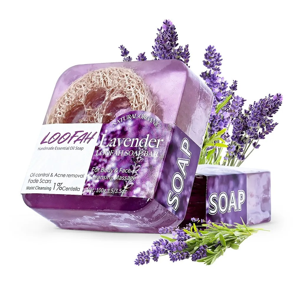 Soap Making Essential Oils - صابون زيت اللافندر العضوي 100 جرام،